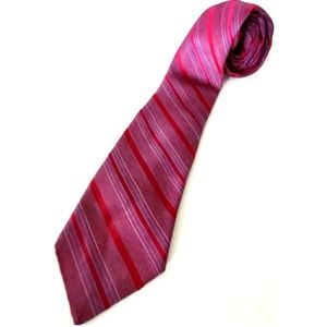 Necktie, Classic Red Striped, Business Casual